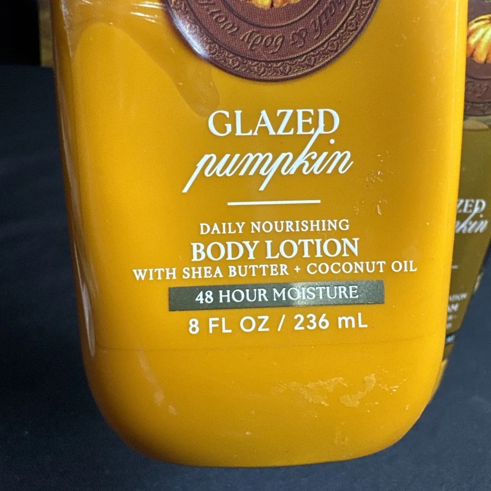 Bath & Body Works Glazed Pumpkin Body Lotion 8oz & Body Cream 8oz Discontinued